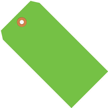 4 <span class='fraction'>1/4</span> x 2 <span class='fraction'>1/8</span>" Green 13 Pt. Shipping Tags