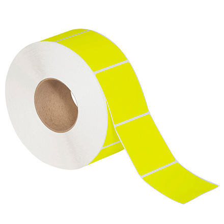 2 x 3" Fluorescent Yellow Thermal Transfer Labels