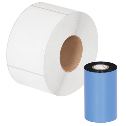 4.02" x 984' Black Thermal Transfer Ribbons - Wax